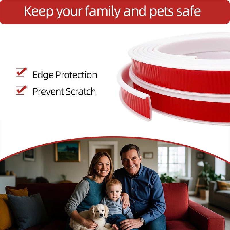 Aroilder U-Shape Plywood Edge Banding - 1/2" Edge Protector, Self-Adhesive Trim for Veneer, Furniture, Countertop, Table, Sheet Metal - White, 20Ft - Image 4